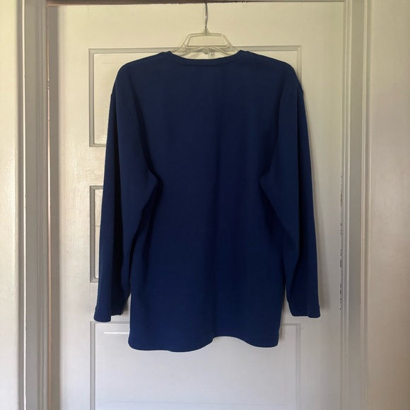 Geoffrey Beene Blue V-Neck Sweater - Picture 3 of 4